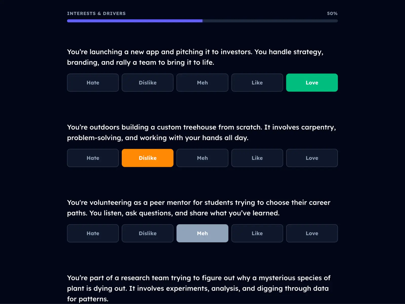Assessment screenshot 2