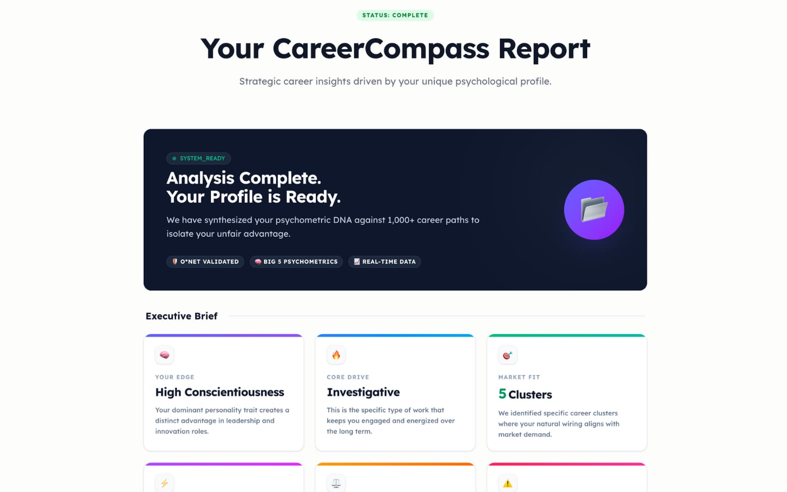 CareerCompass Dashboard